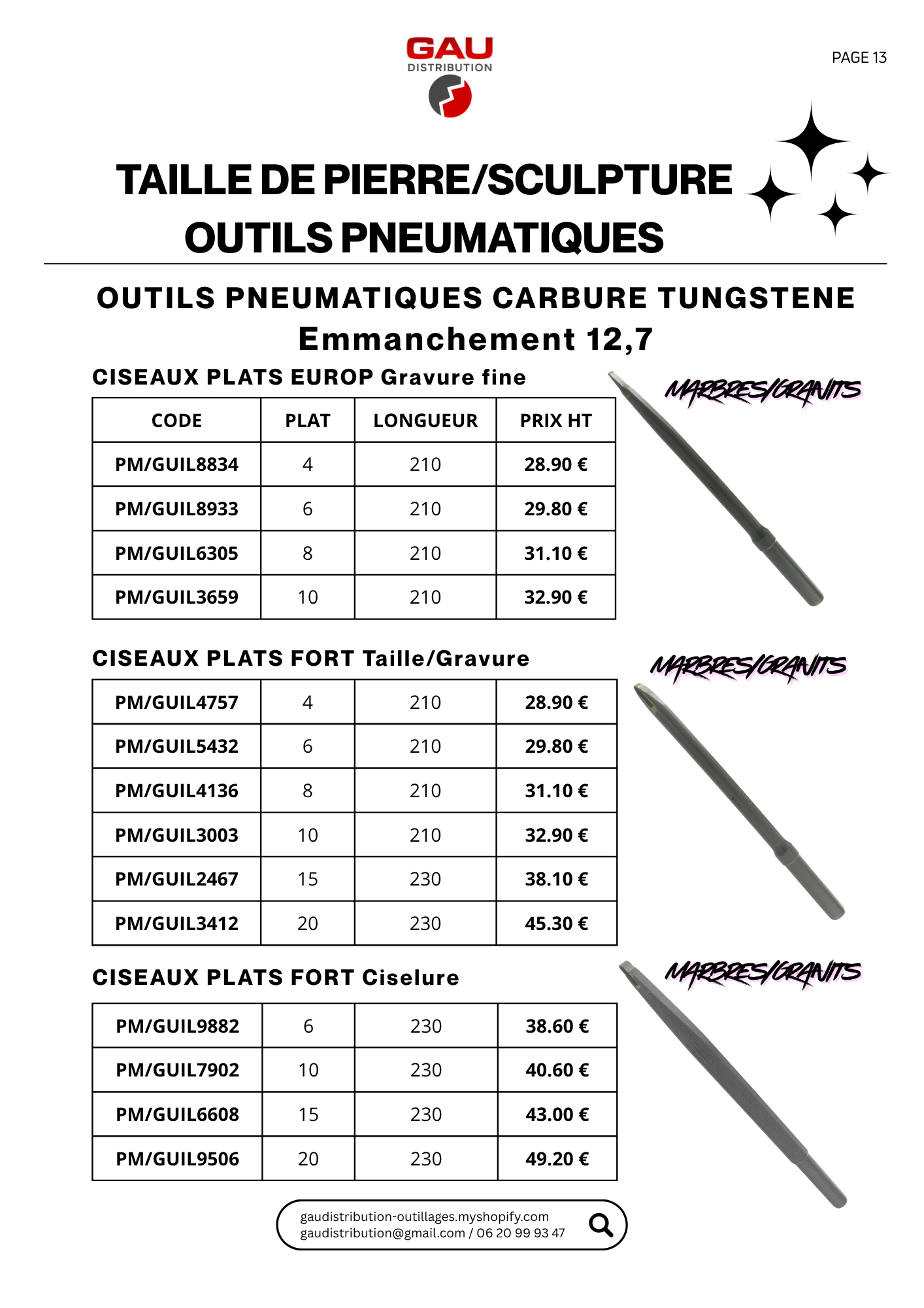 Catalogue produits Taille de pierre - sculpture