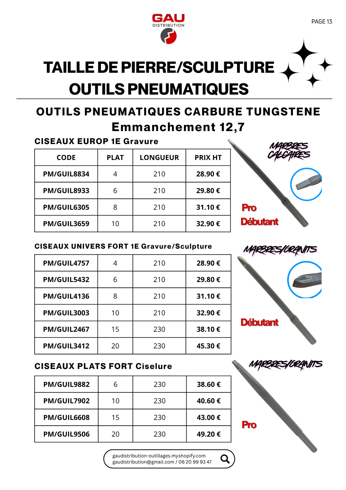 Catalogue produits Taille de pierre - sculpture