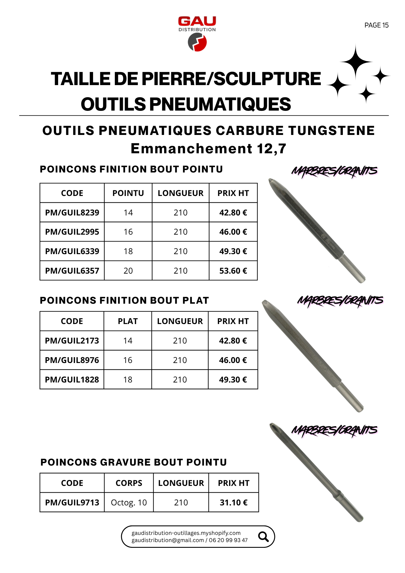 Catalogue produits Taille de pierre - sculpture