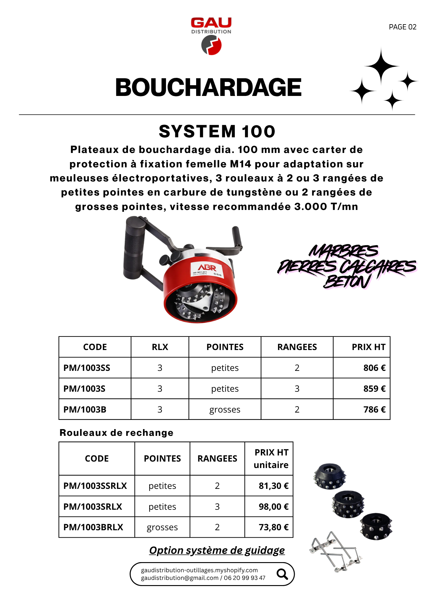Catalogue produits Bouchardage