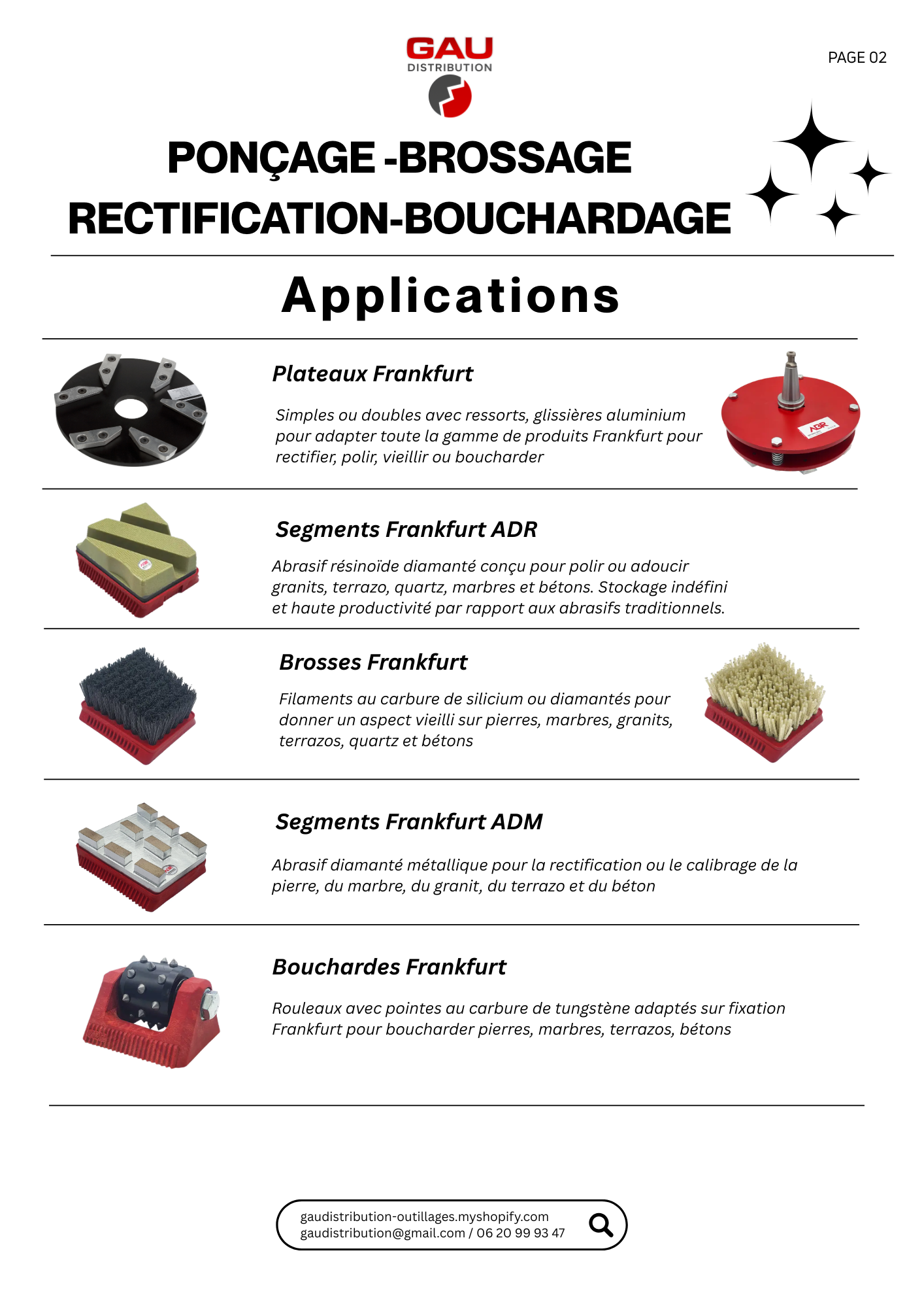 Catalogue produits Plateaux Frankfurt