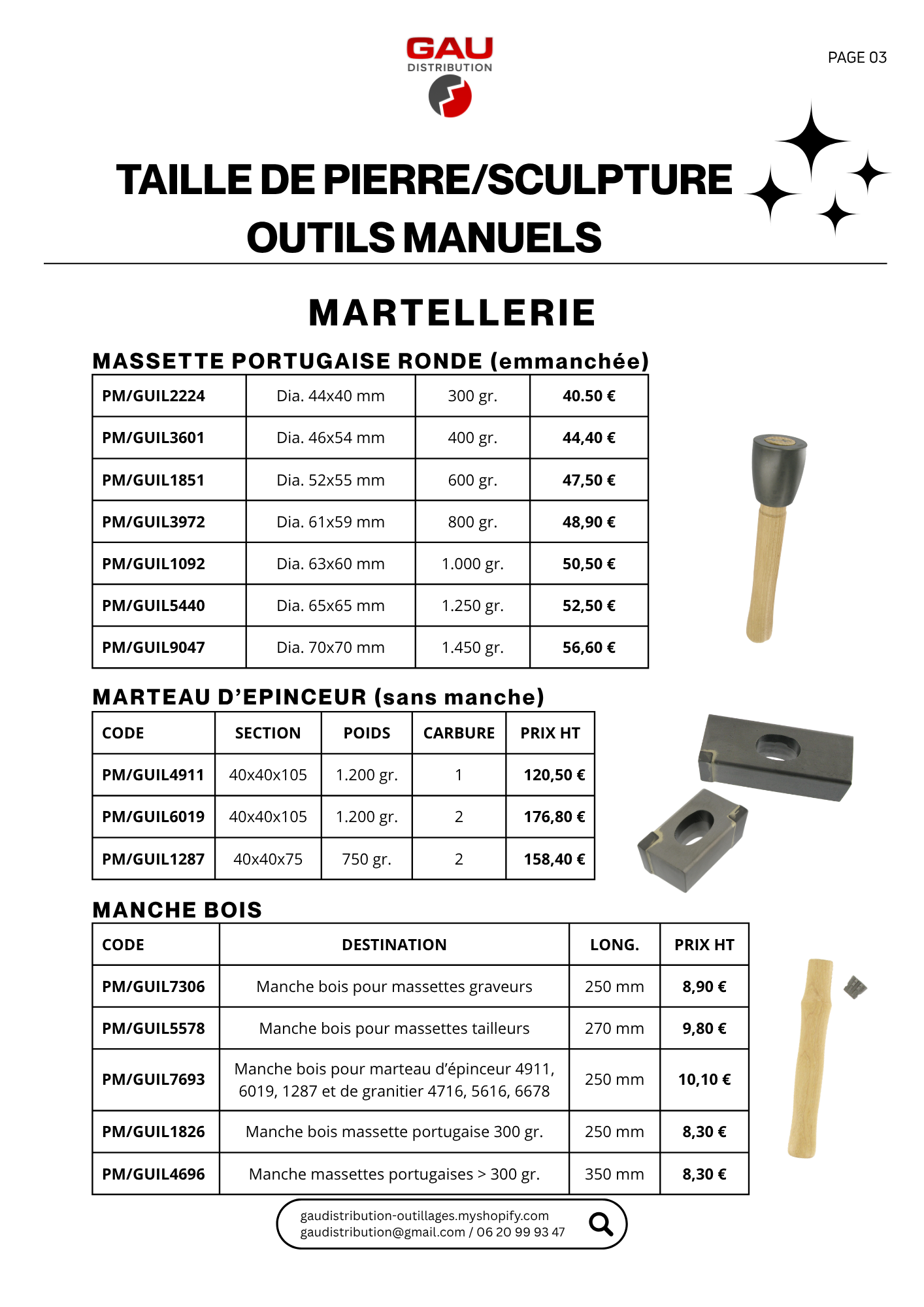 Catalogue produits Taille de pierre - sculpture