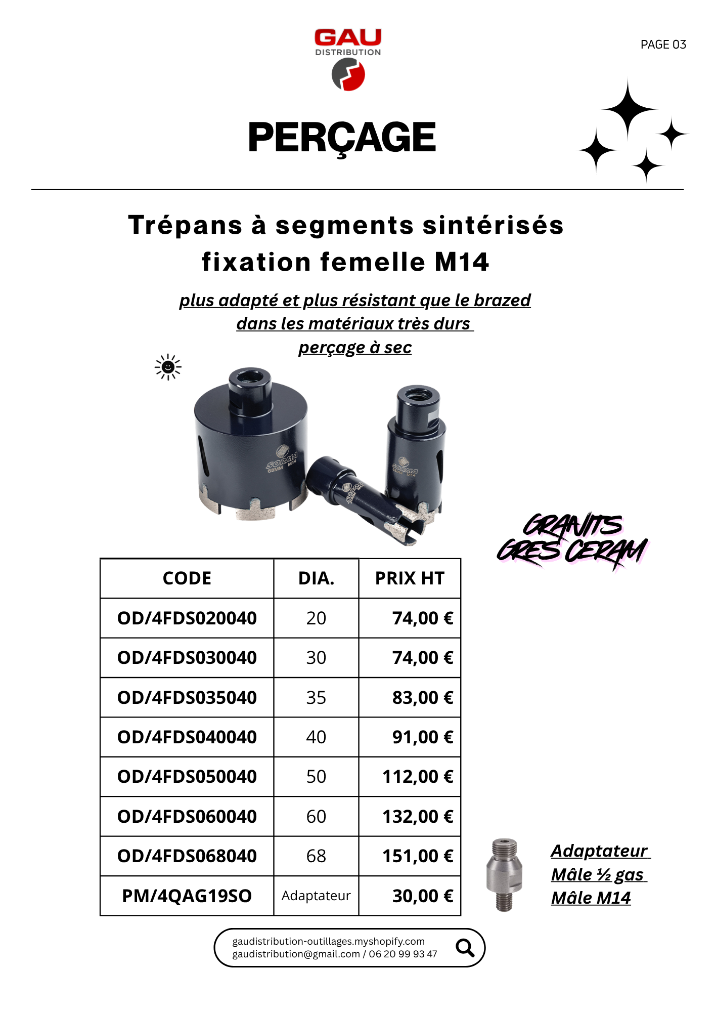 Catalogue produits Perçage