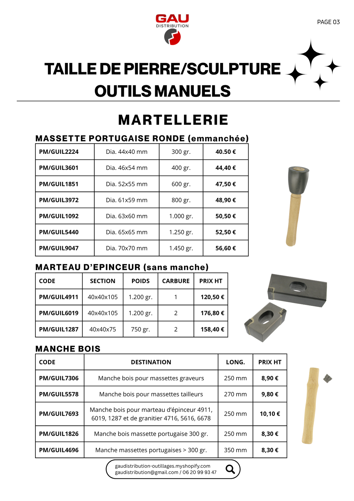 Catalogue produits Taille de pierre - sculpture
