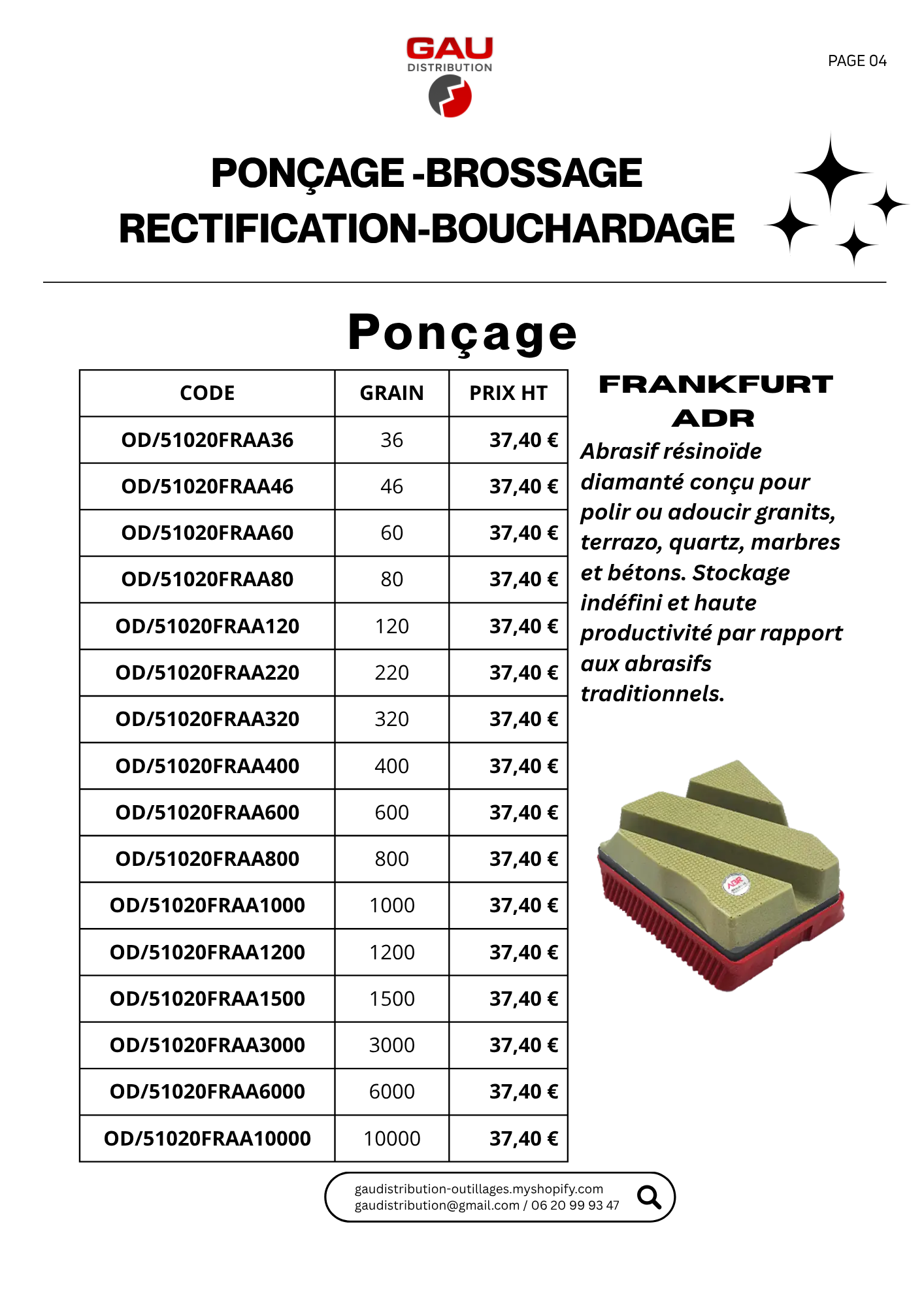 Catalogue produits Plateaux Frankfurt