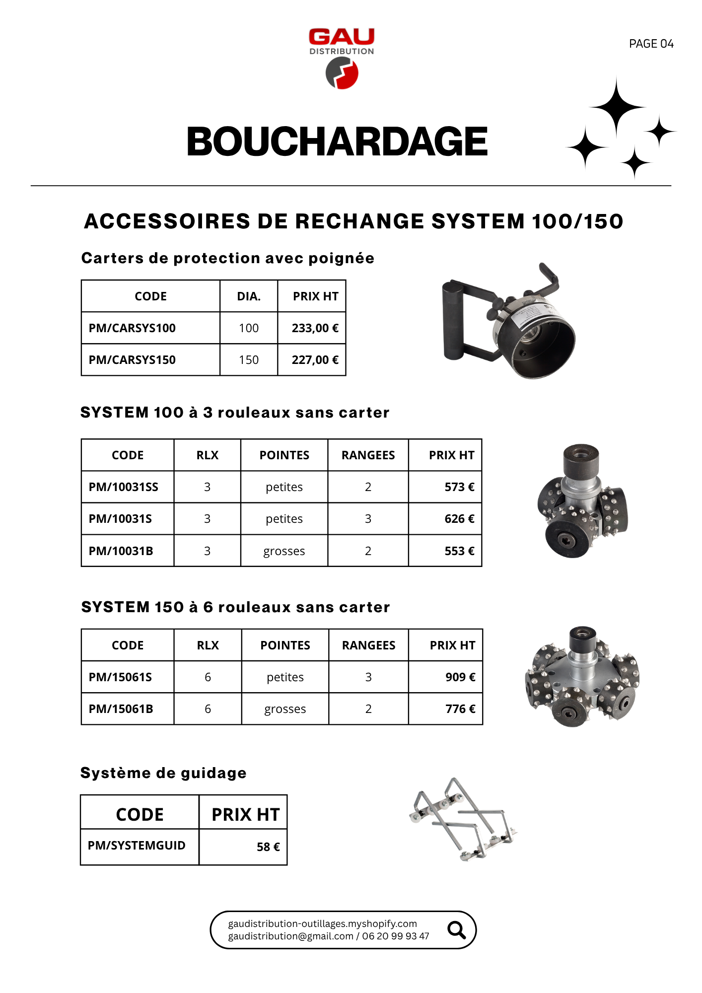 Catalogue produits Bouchardage