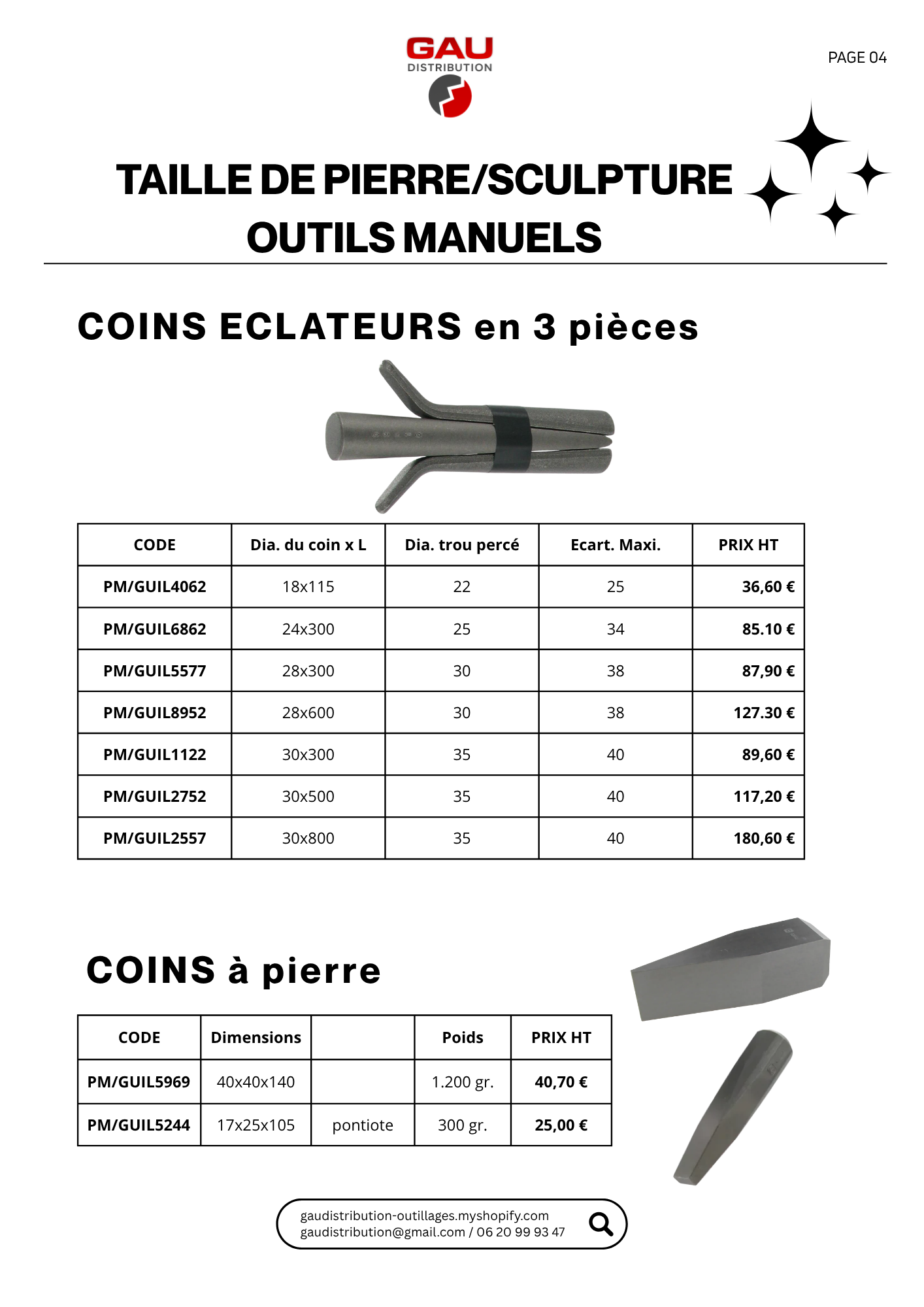 Catalogue produits Taille de pierre - sculpture