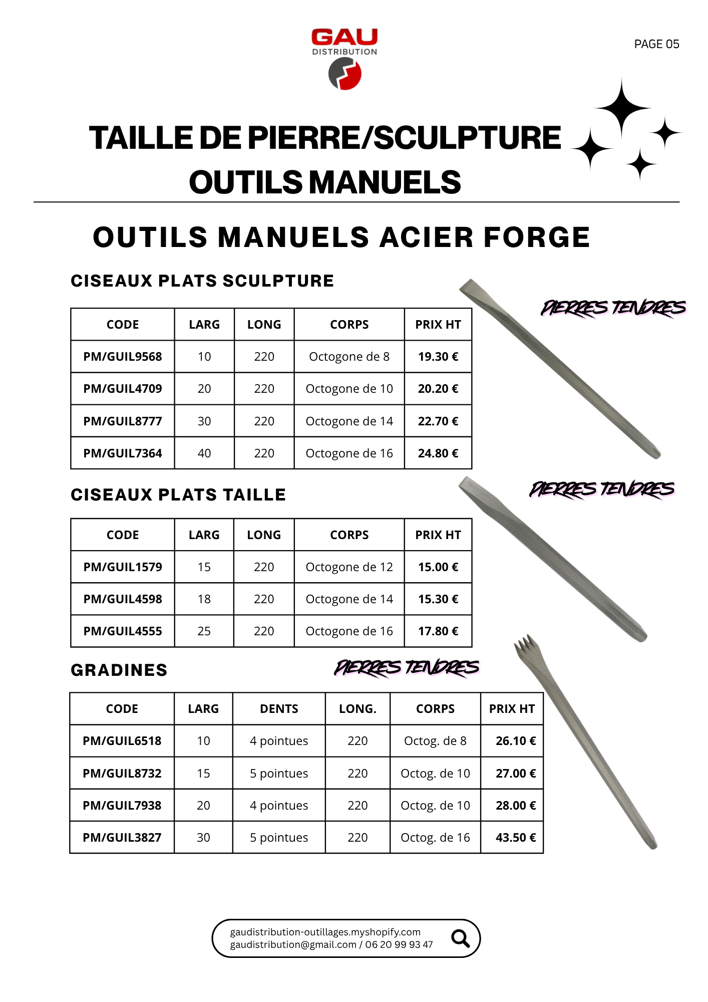 Catalogue produits Taille de pierre - sculpture