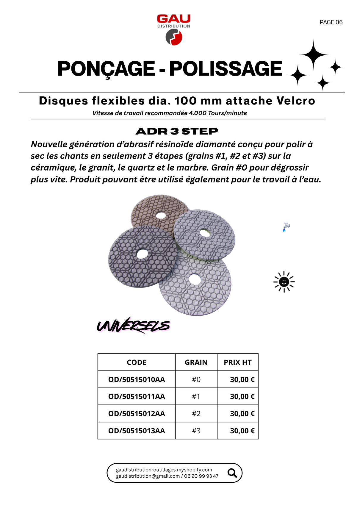 Catalogue produits Ponçage - polissage