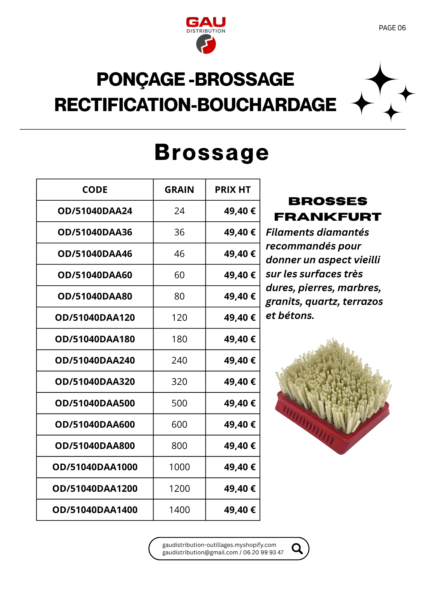 Catalogue produits Plateaux Frankfurt