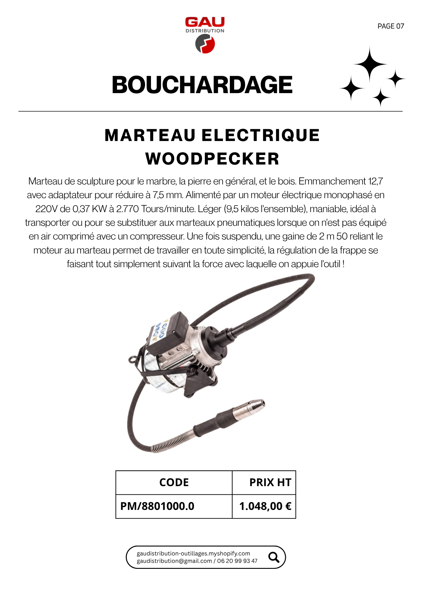 Catalogue produits Bouchardage