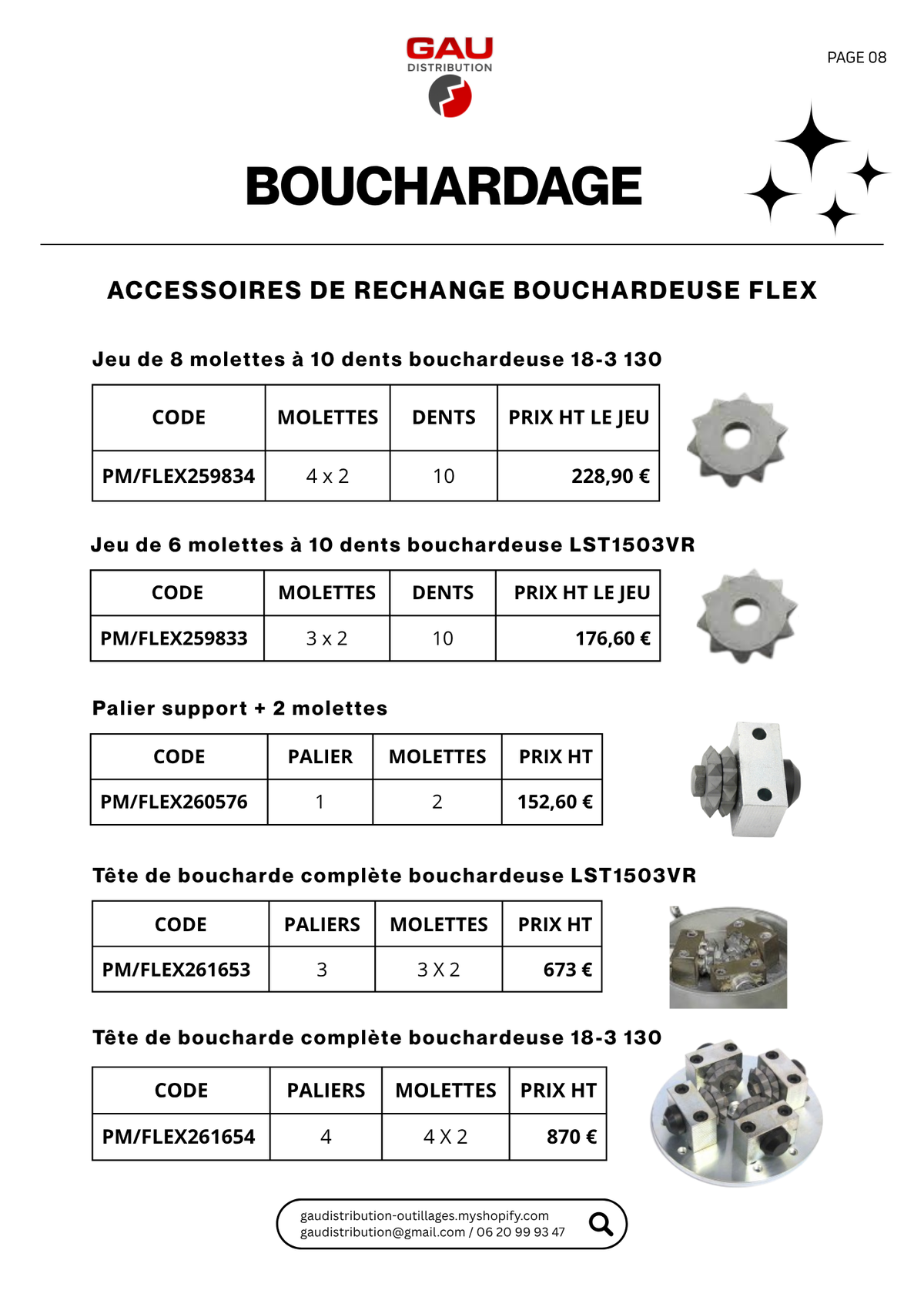 Catalogue produits Brossage-Bouchardage
