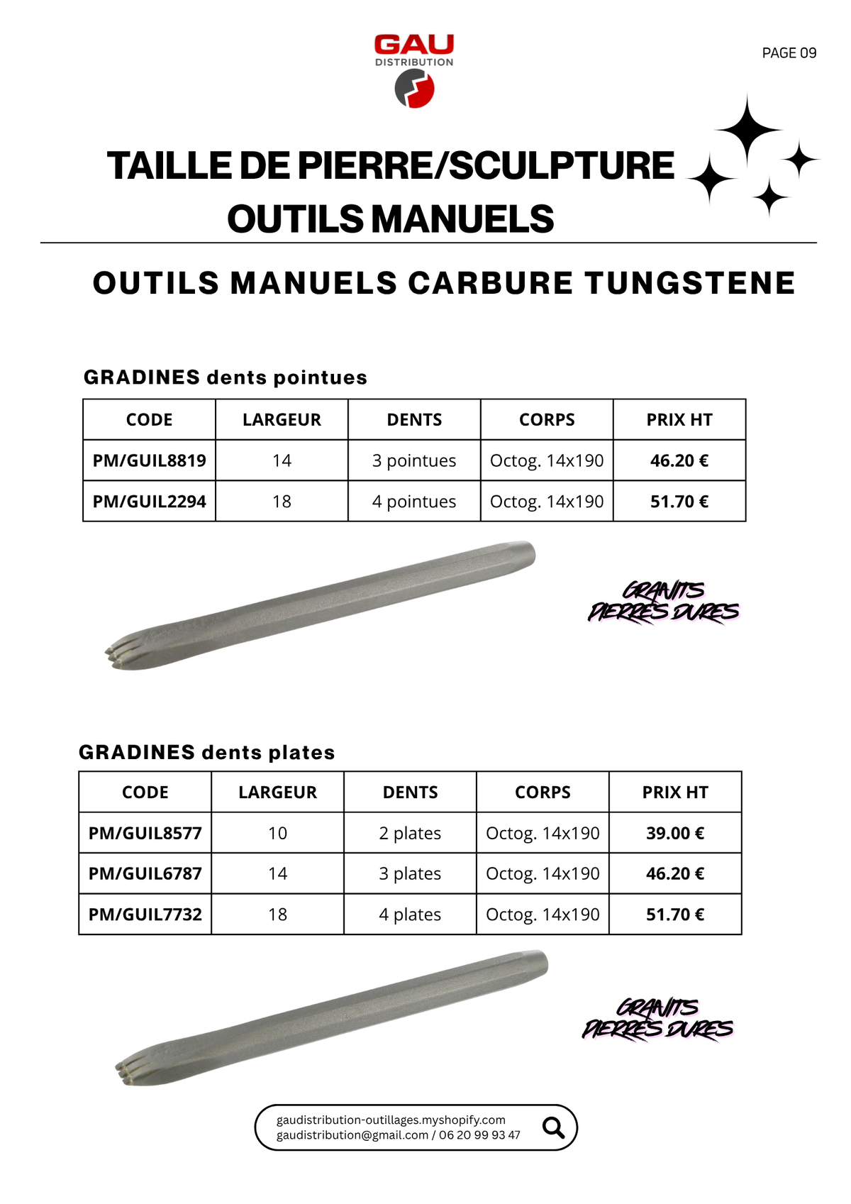 Catalogue produits Taille de pierre - sculpture